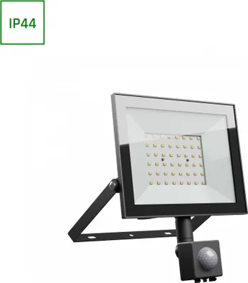 Produktbild von Spectrum LED NOCTIS LUX 4 Fluter 50W Strahler 4300lm schwarz 100° IP44 Neutralweiß 4000K mit Bewegungssensor