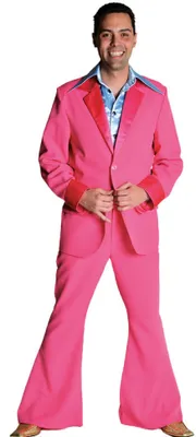 Produktbild von M207201-4-S pink Herren Disco Anzug-Kostüm Gr.S=48