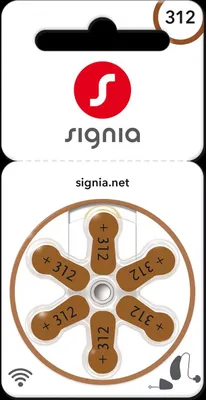 Produktbild von Siemens Signia 312 - Zink-Luft Hörgeräte Knopfzelle - 6er Pack