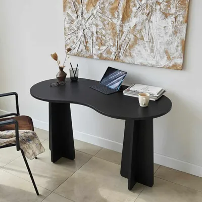 Obrázok produktu pre Skye Decor, Infini - Black, písací stôl, čierny, 100 % MELAMÍNOVÁ DRESOVANÁ DOSKA, 120 x 60 x 75 cm