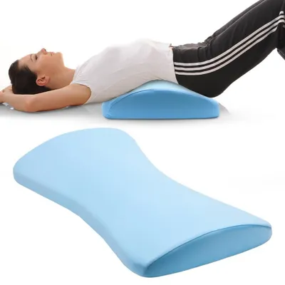 Immagine prodotto di Cuscino lombare ergonomico - Cuscino per la schiena - Memory foam - Materiale traspirante - Sollievo dal dolore nella parte bassa della schiena - 60 x 26 x 5,5 cm