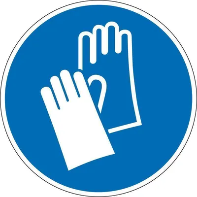 Produktbild von Gebotsschild "Handschutz benutzen", für Innen- und Außenbereiche, in verschiedenen Größen und Materialien verfügbar, Durchmesser 20 cm, Material Aluminium, Techn. Eigenschaften geprägt, Verpackungseinheit: 1 STK