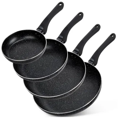 Immagine prodotto di Vilde | Padelle 4 pz. - Ø 16/20/24/28 cm - Alluminio - Antiaderenti - Induzione - SIMPLE HOME