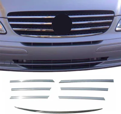 Zdjęcie produktu dla Listwy osłony chłodnicy Listwy osłony chłodnicy do Mercedes Vito W639 2003-2014 chrom 7x