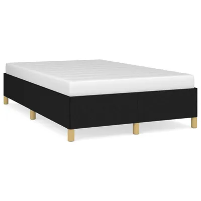 Image de vidaXL Cadre de lit sans matelas noir 120x190 cm Tissu