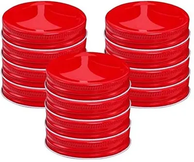 Obrázok produktu pre Krytky na zaváranie a konzervovanie, 70 mm, 16 kusov, červené