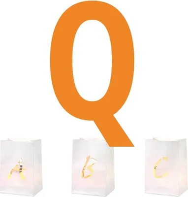 Produktbild von Räder Design Lichttüte Buchstabe Q aus Papier für stimmungsvolle Licht-Dekoration