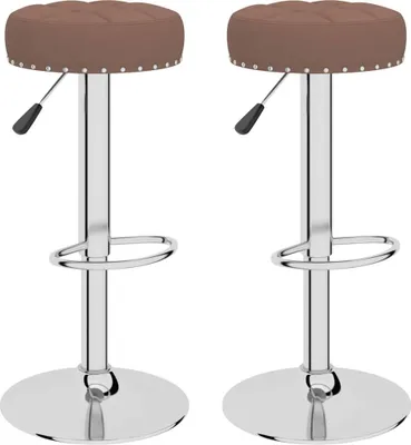 Produktbild von vidaXL Barhocker 2 Stk. Braun Stoff