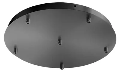 Produktbild von Ofelia Mini B T/6 Runde Deckenrosette – Pendelleuchtenfassung mit 6 Löchern, mattschwarze Oberfläche, Schutzart IP20 – Gealuce
