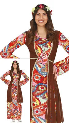Produktbild von Guirca Hippie-kostüm Für Frauen L L