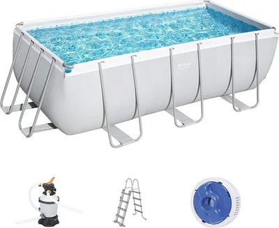 Produktbild von Bestway Power Steel™ Frame Pool Komplett-Set, eckig, 412x201x122cm, 56457
