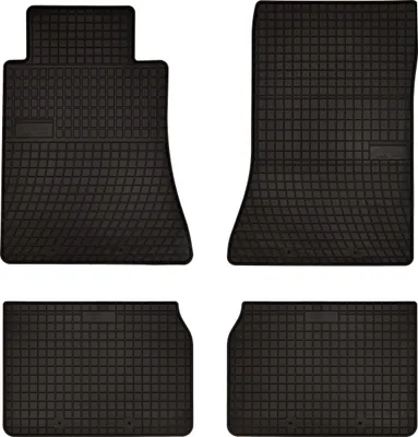 Immagine prodotto di Tappetini auto in gomma adatto per Mercedes E W124 (1984-1997, berlina, station wagon) neri, set 4 pz, con fissaggi