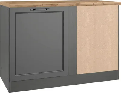 Produktbild von Held Möbel Eckunterschrank Lübeck BxTxH 120 x 60 x 86 cm grau matt zerlegt 473.2.6331