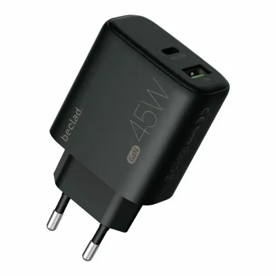 Produktbild von Beclad 45W Adapter USB-C + A Port (prod. by Samsung) - Black