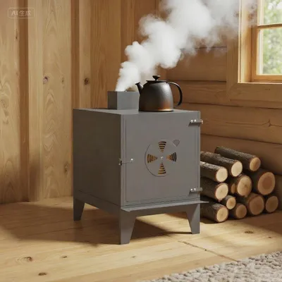 Produktbild von Campingofen - Holzofen - Zeltofen - Ofen mit Rauchabzug - Outdoor-Kochofen - Schwarzstahl