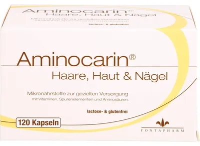 Image de Aminocarin Capsules pour cheveux, peau & ongles, 120 capsules