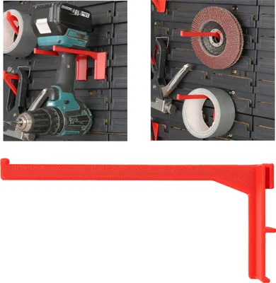 Obrázok produktu pre 5 x Držiak 12 cm na nástenný hák na dlhé náradie