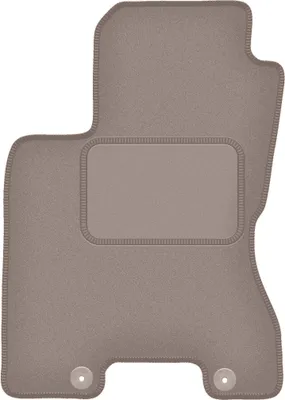 Produktbild von Fahrerfußmatte Velours beige passend für Nissan X-Trail II T31 (2007-2014, SUV) – mit Befestigungen – passgenau