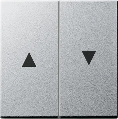 Produktbild von Gira Wippe, 2fach, Serie System 55, mit Pfeilsymbol, Farbe Alu, 1 Stk.