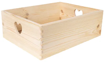 Productafbeelding van Creative Deco XL Grote Platte Houten Krat-Doos Kist, 40 x 30 x 14 cm