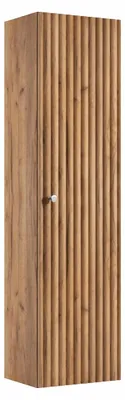 Produktbild von Badezimmer-Hochschrank, Eiche Craft Gold, Griffe in drei Farben, 35 x 27 x 136 cm, KI-generiertes Bild