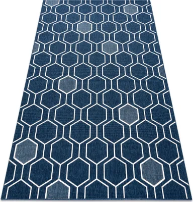 Produktbild von Teppich SPRING 20404994 Sechseck Sisal, geschlungen - blau Blau 200x290 cm