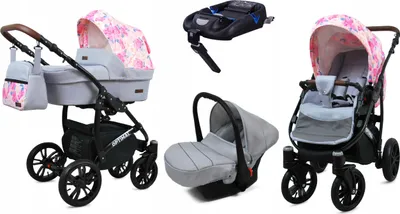 Obrázek produktu pro BabyLux® Optimal | Kocárek 4v1 Set | Pivonka a ruže | Kombinovaný kocárek | Sada kocárku | I