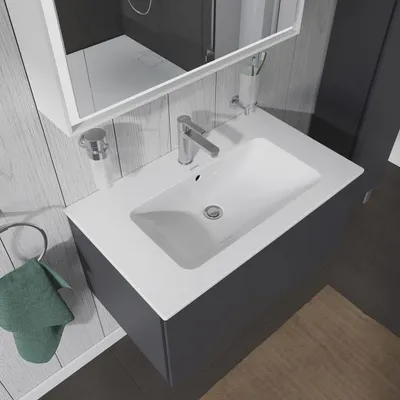 Produktbild von Duravit ME by Starck Möbelwaschtisch 83 cm mit 1 Hahnloch