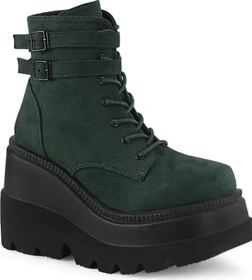 Produktbild von SHAKER-52 Damen Booties von DemoniaCult, Dunkelgrün  , EU 40, US 10