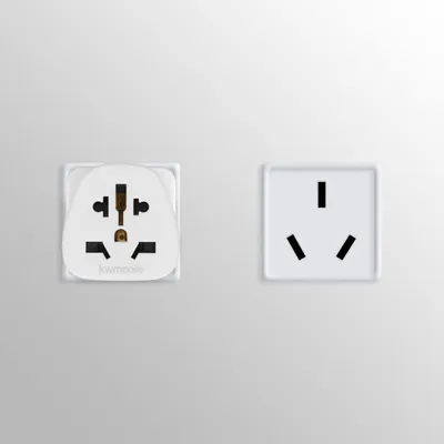 Produktbild von kwmobile 2x Reiseadapter Australien Typ-I - Reise Adapter zu Typ I Steckdose in z.B. Australien Neuseeland China - Stromadapter Urlaub Weiß