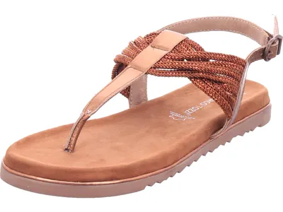 MARCO TOZZI Damen Sandalen Aus Leder – Flach Mit Klettverschluss & Weicher Feel-me-Sohle