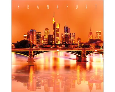 Produktbild von Glasbild Frankfurt Skyline I 20x20 cm