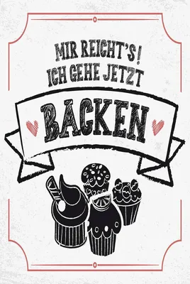 Produktbild von vianmo Holzschild 18x12 cm Mir reicht`s ich geh backen weiß