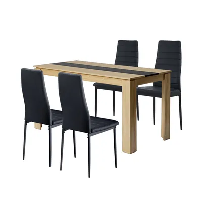 Obrázek produktu pro H.J WeDoo 140 x 70 x 75cm stůl jídelní stůl, kuchyňský stůl, pro 4-6 osob, stůl, do jídelny, malý jídelní stůl, dubový stůl