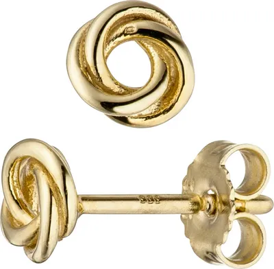 Produktbild von JOBO Ohrstecker verschlungen 333 Gold Gelbgold Ohrringe Goldohrringe