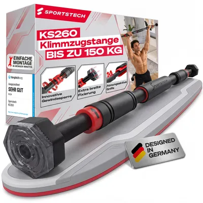 Produktbild von Sportstech Klimmzugstange KS260 | Anti-Rutsch Griffe | Innovativer Gear-Lock 2