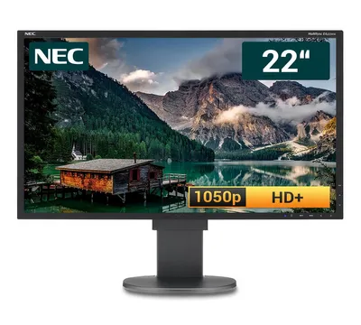 Produktbild von NEC MultiSync EA223WM - 22 Zoll HD+ TFT Flachbildschirm Monitor - Lautsprecher - schwarz - VGA - DVI-D - DisplayPort - 1680 x 1050 Pixel - 5ms