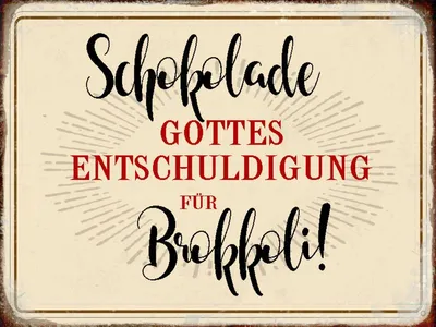 Produktbild von vianmo Holzschild 30x40 cm Schokolade Entschuldigung