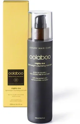 Imagen del producto de Champú Oolaboo para el cuidado del cabello, "Mighty Rice", ligero y voluminizador