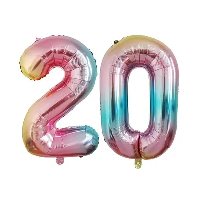 Produktbild von Set -Folienballon - Regenbogen/40inch - 2 + 0