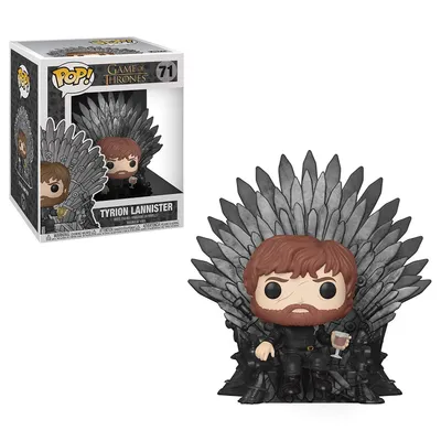 Imagen del producto de Funko POP! Deluxe: GOT S10 - Tyrion Sitting on Throne 37404 (Edición italiana) – Funko Pop – Funko