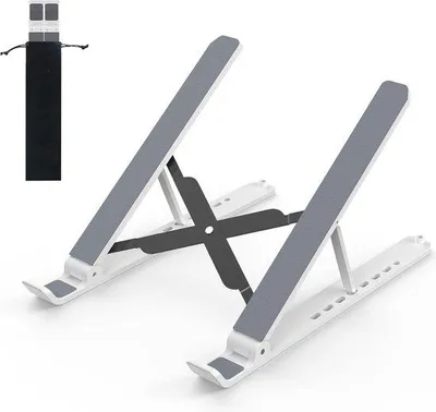 Produktbild von Ergonomische Laptopstandaard für Büro, für 10-15,6 Zoll Laptops, tragbar und belüftet