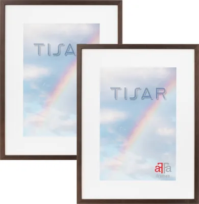 Produktbild von aFFa frames, Tisar, Bilderrahmen aus Holz, rechteckig, mit Acrylglasfront, Bronze, 29,7x42 cm, 2er Set