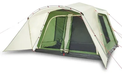 Produktbild von vidaXL Familienzelt mit Vorzelt 9 Personen Grün Quick Release