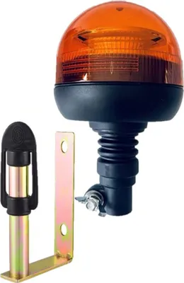 Produktbild von Matel Service Rundumleuchte orange, Warnleuchte mit flexiblem Fuß LED 12V 24V Für Straßenver 3 Funktionen R65 mit Aufsteckrohr Halterung U