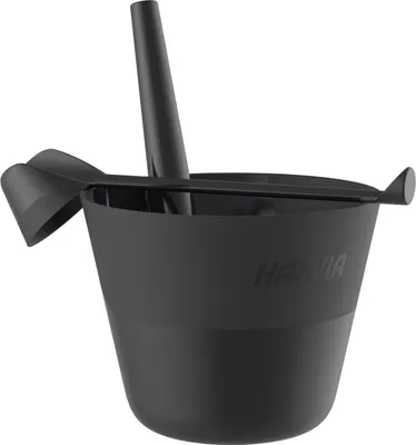 Produktbild von Saunazubehör Harvia Click Eimer und Aufgusskelle Kunststoff, schwarz
