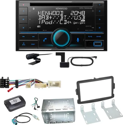Produktbild von Kenwood DPX-7300DAB Bluetooth Digitalradio USB CD Einbauset für Renault Trafic 3