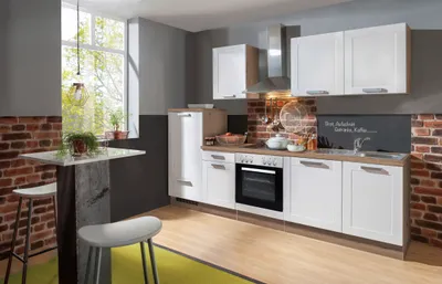 Produktbild von Küchenzeile mit Elektrogeräten White Premium Landhaus 270 cm ohne Geschirrspüler