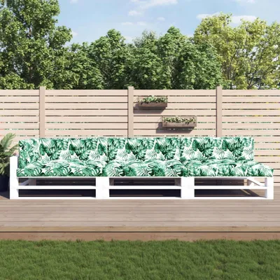 Produktbild von 2024 Moderne Gartenmöbelauflagen Palettenkissen 7-tlg. Blattmuster Stoff 756753