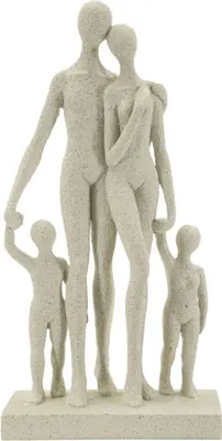 Obrázok produktu pre Mauro Ferretti Stons Figurka Rodina krémová 16 x 8 x 30,5 cm